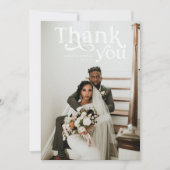 Simple Modern Boho | Foto bruiloft Hartelijk dank Bedankkaart (Voorkant)