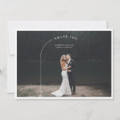 Simple Modern Boho | Foto bruiloft Hartelijk dank Bedankkaart