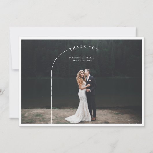Simple Modern Boho | Foto bruiloft Hartelijk dank Bedankkaart (Voorkant)