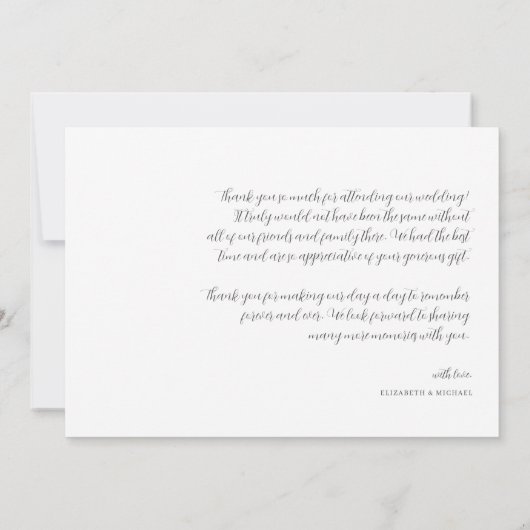 Simple Modern Boho | Foto bruiloft Hartelijk dank Bedankkaart (Achterkant)