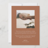 Simple Modern Boho | Foto bruiloft Hartelijk dank Bedankkaart (Achterkant)