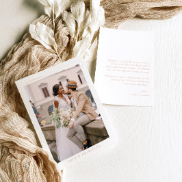 Simple Modern Boho | Foto Huwelijks Dankjewel Bedankkaart