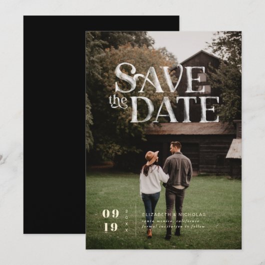 Simple Modern Boho | Foto Save the Date (Voorkant / Achterkant)
