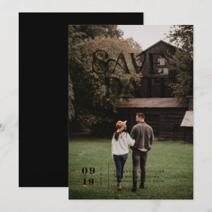 Simple Modern Boho Foto Save the Date