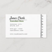 Simple Modern Boho Greenery Succulents Botanical Visitekaartje (Achterkant)