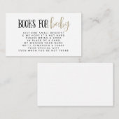 Simple Modern Book Request Baby shower Informatiekaartje (Voorkant / Achterkant)