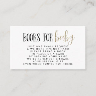 Simple Modern Book Request Baby shower Informatiekaartje
