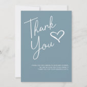 Simple Modern Boy Baby shower Dank u Kaart (Voorkant)