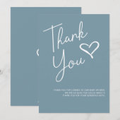 Simple Modern Boy Baby shower Dank u Kaart (Voorkant / Achterkant)