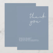 Simple Modern Boy Baby shower - Hartelijk dank Kaart (Voorkant / Achterkant)