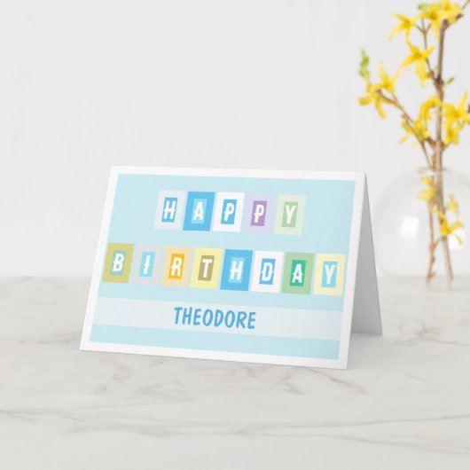 Simple Modern Bright and Cheery Birthday Card Kaart (Gele Bloem)