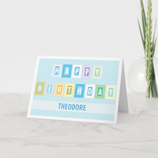 Simple Modern Bright and Cheery Birthday Card Kaart (Voorkant)
