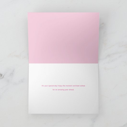 Simple Modern Bright and Cheery Birthday Card Kaart (Binnen)