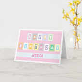 Simple Modern Bright and Cheery Birthday Card Kaart (Gele Bloem)