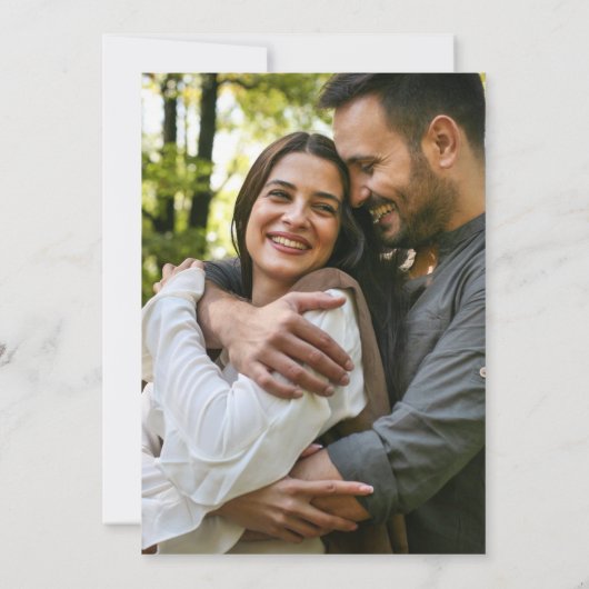 Simple Modern Brown Elegant Wedding Kaart (Achterkant)