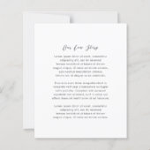 Simple Modern Budget Wedding Invitation (Achterkant)