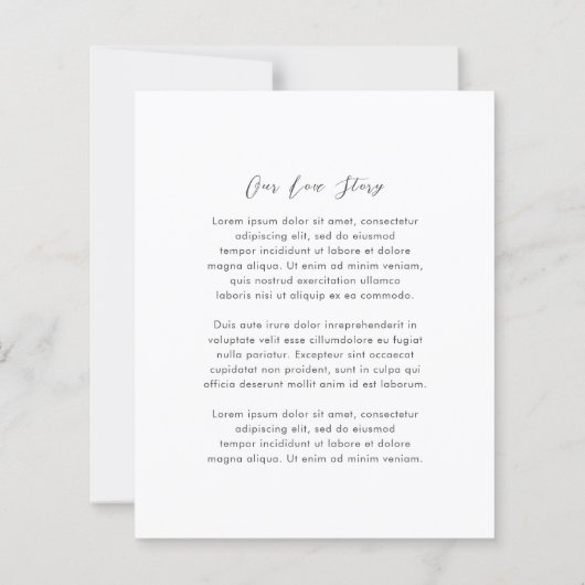 Simple Modern Budget Wedding Invitation (Achterkant)