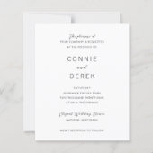 Simple Modern Budget Wedding Invitation (Voorkant)