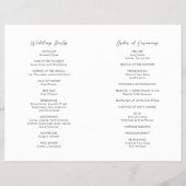 Simple Modern Budget Wedding Program Flyer (Achterkant)
