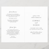 Simple Modern Budget Wedding Program Flyer (Voorkant)