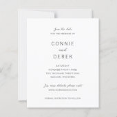 Simple Modern Budget Wedding Save Date (Voorkant)