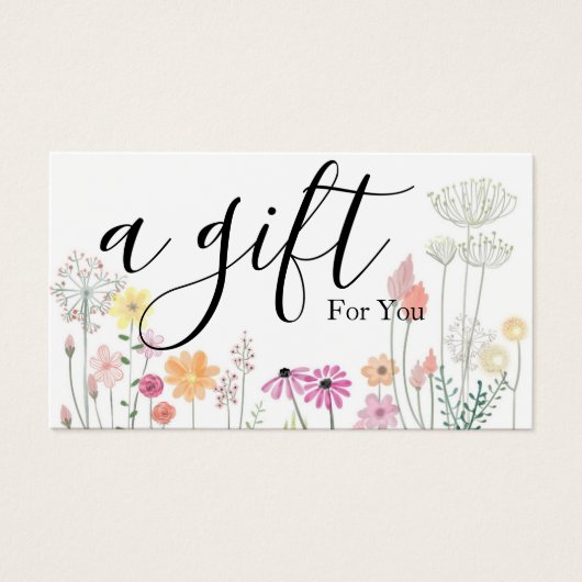 Simple & Modern Business Gift Certificate Visitekaartje (Voorkant)