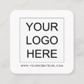 Simple Modern Business Logo QR Code Professional Vierkante Visitekaartje (Voorkant)