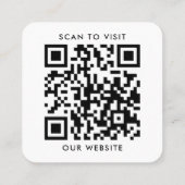 Simple Modern Business Logo QR Code Professional Vierkante Visitekaartje (Achterkant)