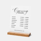 Simple Modern Business Opening Hours Display (Hoek)