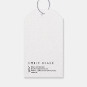 Simple Modern Business Thank You Hang Tag Cadeaulabel (Achterkant)