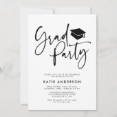 Simple Modern Calligraphy Afstudeerder Party Photo Kaart (Voorkant)