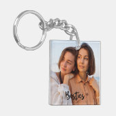 Simple Modern Calligraphy Besties 2-Photo  Sleutelhanger (Voorkant Links)