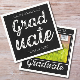 Simple Modern Calligraphy Graduation Black Servet