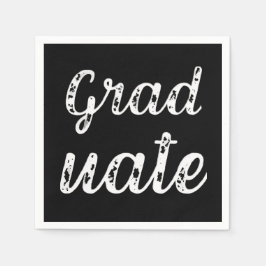 Simple Modern Calligraphy Graduation Black Servet