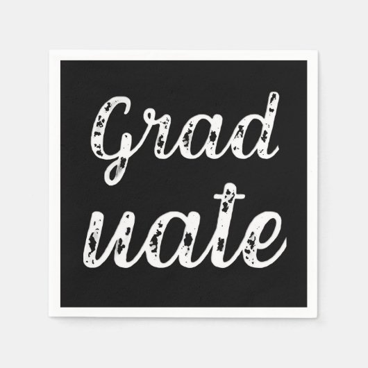 Simple Modern Calligraphy Graduation Black Servet (Voorkant)