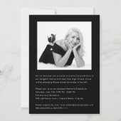 Simple Modern Calligraphy Photo Afstuderen Aankondiging (Achterkant)