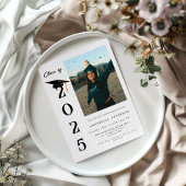 Simple Modern Calligraphy Photo Afstuderen Kaart