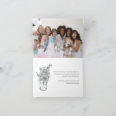 Simple Modern Calligraphy Photo Vrijgezellenfeest Bedankkaart (Binnen)