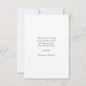 Simple Modern Calligraphy Wedding Photo Bedankkaart (Achterkant)