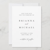Simple Modern Calligraphy Wedding Photo Save The Date (Achterkant)
