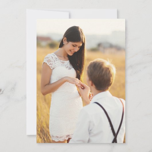 Simple Modern Chic Black Typography Foto Save The Date (Achterkant)