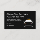 Simple Modern City Taxi Service Visitekaartje (Voorkant)