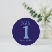 Simple Modern Coastal Wedding Reception Table Card Feestdagenkaart (Staand voorkant)