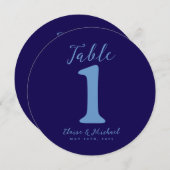 Simple Modern Coastal Wedding Reception Table Card Feestdagenkaart (Voorkant / Achterkant)