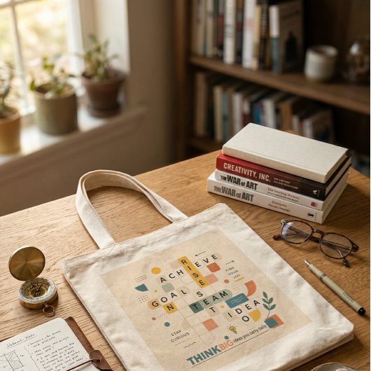 Simple modern contemporary trendy cool tote bag