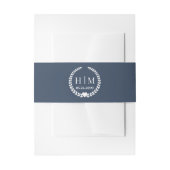 Simple Modern Cool Deep Blue Invitation Belly Band Uitnodigingen Wikkel (Voorkant Voorbeeld)