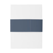 Simple Modern Cool Deep Blue Invitation Belly Band Uitnodigingen Wikkel (Achterkant Voorbeeld)