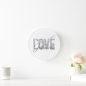 Simple, modern, cool design Love Jacksonville Ronde Klok (Huis)