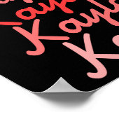 Simple Modern Cool Tygraphy Name Toddler Poster (Hoek)