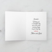 Simple Modern Cursive Custom Photo Birthday Kaart (Binnen)